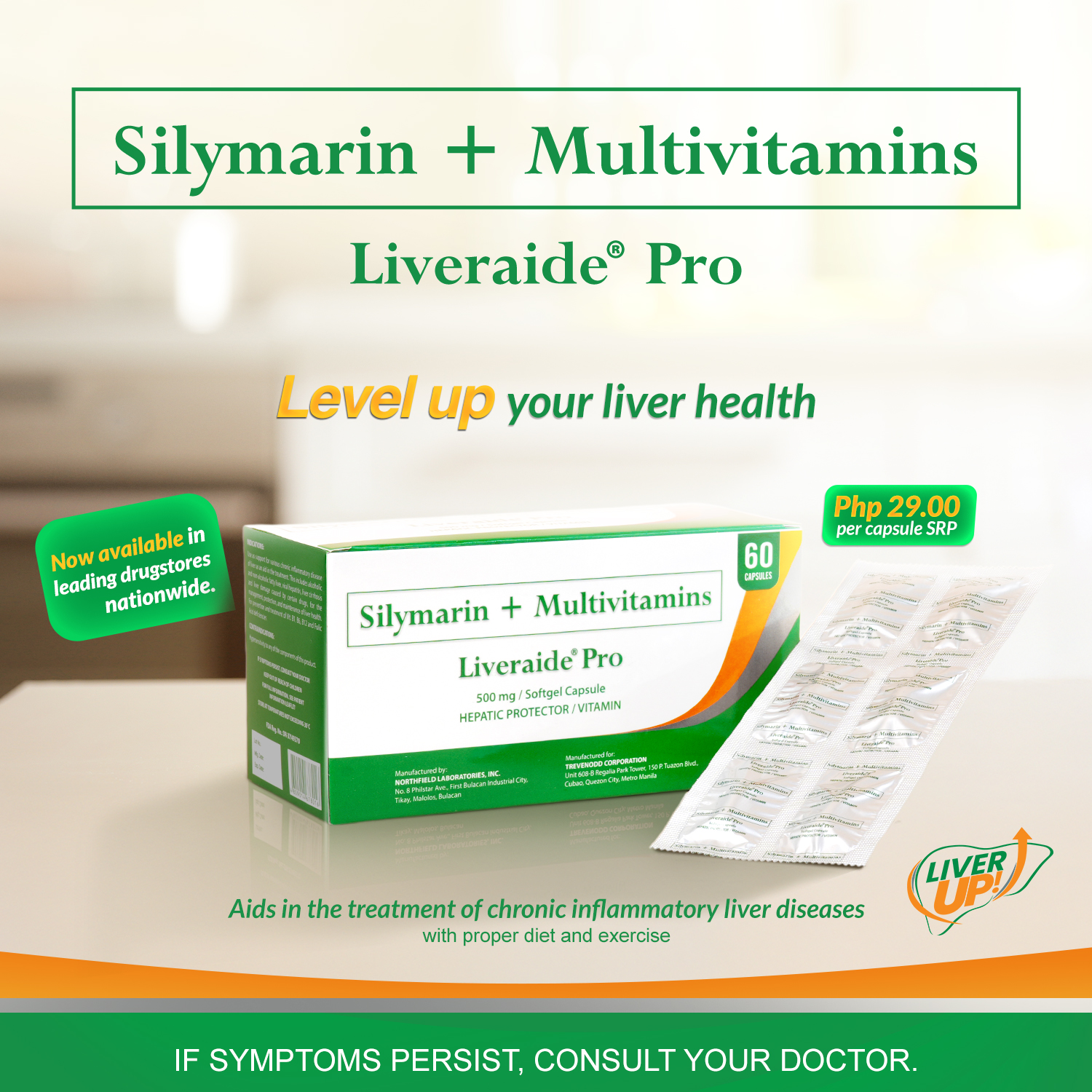 Liveraide Pro Silymarin +  Multivitamins Hepatic Protector banner